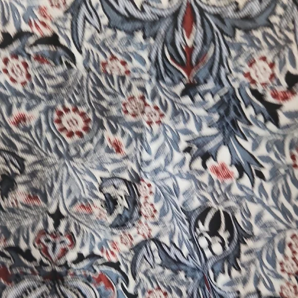 Urban Outfitters Women's Gray Red Juliet Cropped Victorian Jacquard Pants Size 2 - Picture 10 of 12